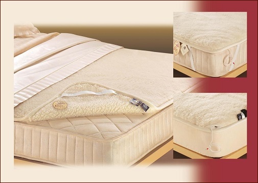 Details about / Pura Lana Merino E Cotone Sotto Coperta Letto Cover Imbottitura Coprimaterasso